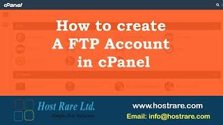 How to create a FTP Account in cPanel