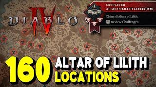 Diablo 4 ALL ALTAR OF LILITH LOCATIONS (Where to find All 160 Altars of Lilith)