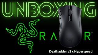 ASMR UNBOXING Razer Deathadder v2 x Hyperspeed in 2024 | best budget gaming mouse