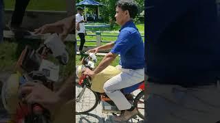 My principal sir taken a Test Ride on my Electric bike #electricbike #shorts #diganta017 #viral