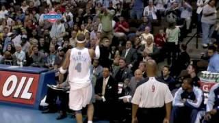 Kenyon Martin block Haddadi and Lionel Hollins shows his distaste for the play vs Memphis Grizzlies
