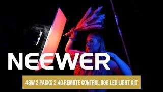 Introducing the Neewer 48W 2 PACKS 2.4G REMOTE CONTROL RGB LED LIGHT KIT