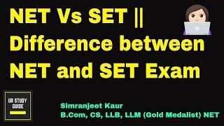 NET Vs SET || Difference between NET and SET Exam ||