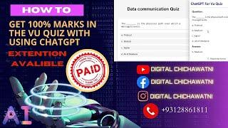 Chat GPT for vu Quiz | Vu Quiz extension | Get 100% marks for vu Quiz