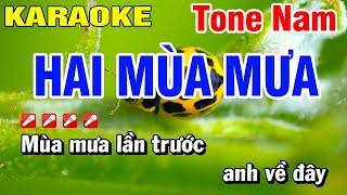 Hai Mùa Mưa Tone Nam - Karaoke Nhạc Sống Hoài Phong