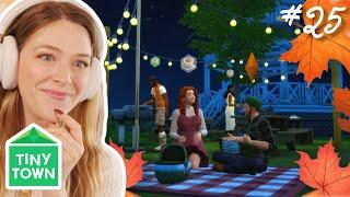 building a romantic PICNIC AREA in the sims 4 | Tiny Town Green #25