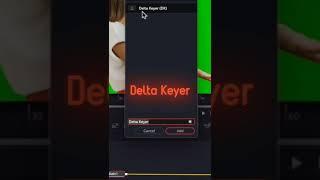 How To Remove Green Screen In Fusion DaVinci Resolve Delta Keyer #shorts #youtubeshorts ,