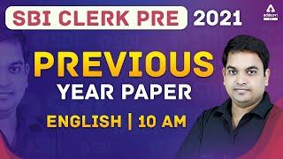 SBI Clerk 2021 | Previous Year Question Paper | English