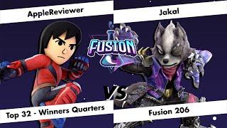 Fusion # 206 - AppleReviewer (Mii Brawler) vs Jakal (Wolf) - Top 32 - Winners Quarter-Finals