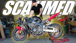 I'm REBUILDING a $2,250 CRASHED 1000cc MYSTERY BIKE (Part 1)