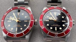 2023 Tudor Black Bay VS 2022 Tudor Black Bay 79230N vs M7941A Red Bezel Tudor Black Bay Watch Review