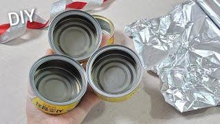 WUNDERBAR! Schauen Sie, was ich mit leerer Dose und Aluminiumfolie gemacht habe. Recycling-Idee -DIY