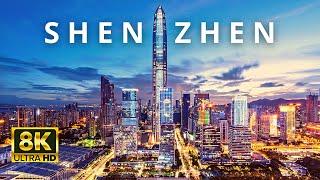 Shenzhen, China  in 8K ULTRA HD 60FPS at night by Drone