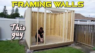 How to Frame Shed Walls by yourself!