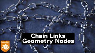 Customizable Chain Links  Geometry Nodes (Blender Tutorial)