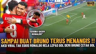 Bruno : Ronaldo Benar Benar Tak Egois Sepertiku !! Aksi Viral CR7 Rela Lepas Gol Vs Turkey