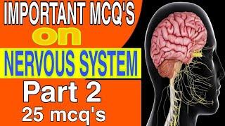 MCQ'S On Nervous System For NTS B-Pharmacy Lab Technician Nursing & Dispenser Exams  | Part 2