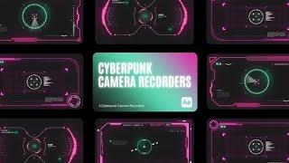 After Effects Template: Cyberpunk HUD Camera Recorder + Free Font