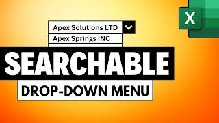 How to Create Searchable Dropdown Lists in Excel | No VBA!