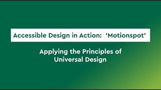 Accommodation Sector Case Study: Applying the Principles of Universal Design - Motionspot