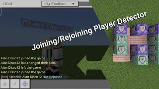 Joining/Rejoining Player Detector | Location Reset+Joined text | Minecraft Bedrock 1.19.50