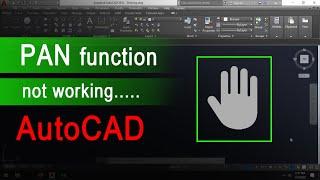 How to solve the PAN function not working in AutoCAD