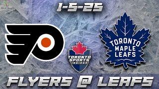 1-5-25 Philadelphia Flyers vs Toronto Maple Leafs Game Audio | NHL LIVE Stream Gamecast & Chat