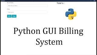 Create python GUI billing system using Eel