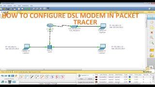 HOW TO  CONFIGURE DSL MODEM IN CISCO PACKET TRACER. | videos by niraj kumar.