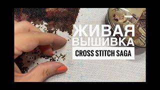 КАК Я ВЫШИВАЮ ПО САГЕ/ ЖИВОЙ ПРОЦЕСС ВЫШИВКИ МЕТОДОМ ФРАГМЕНТА ПО CROSS STITCH SAGA