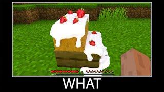 Minecraft wait what meme part 388 realistic minecraft cake