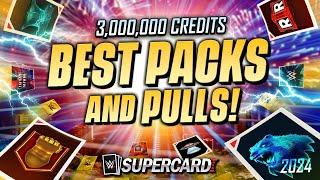 The BEST PACK OPENINGS + PULLS of WWE SuperCard! 3 MILLION Credits & REACTIONS! 2024