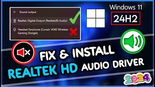 Install Realtek HD Audio Driver On Windows 11 In 2024 -Reinstall Missing Audio & Fix No Sound Output