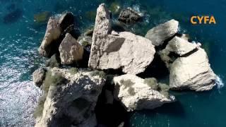 Pafos Adventure Rocky Beach in Cyprus from Above