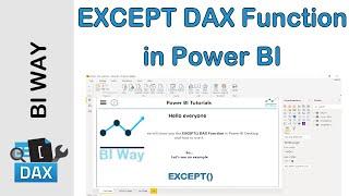 DAX Language - EXCEPT Function in Power BI