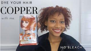 i dyed my natural hair RED at home | brunette to cooper hair transformation | itsdeandra