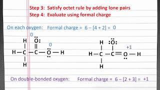 CHEMISTRY 101 - Drawing Lewis Structures: organic molecules, CH3COOH