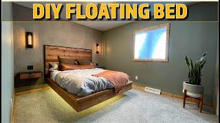 How to Build a FLOATING BED | Bedroom Reno Part 5