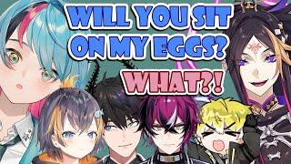 Kyo asks Shu if he's willing to sit on his eggs