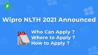 Wipro NLTH 2021 Announced - Application Link and Registration Process