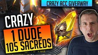 1 GUY OVER 100 SACRED SHARDS & ACCOUNT GIVEAWAY! THIS IS INSANE! | Raid: Shadow Legends