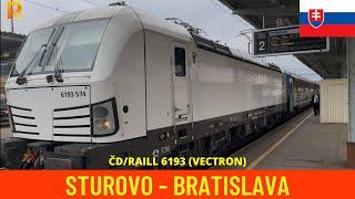 Cab Ride  Štúrovo - Bratislava (ZSSK, Slovakia) train driver's view 4K