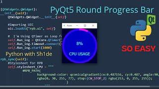 PyQt5 Round Progress Bar tutorial | Python PyQt5 RPB tutorial