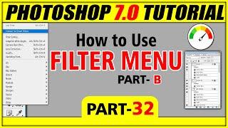 Filter Menu-Adobe Photoshop 7.0 Tutorial For Beginners in Hindi/Urdu I Filter Menu Tutorial IPart-32