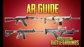 PLAYERUNKNOWN'S BATTLEGROUNDS AR GUIDE! PUBG GUN GUIDE! TrainingGrounds Episode 4! PUBG LIVE!