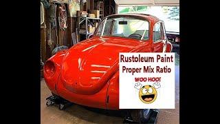 VW Beetle Paint Job!  Rustoleum Car Paint Job -  Paint Mix Ratio - Cheap and Easy Paint Job DIY