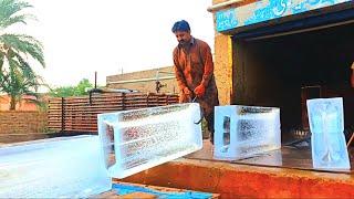 Amazing Process of Making Gaint Ice Blocks In Factory