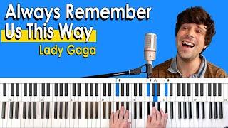 How to play “Always Remember Us This Way” by Lady Gaga [Piano Tutorial + Chord Chart]