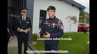 Le lieutenant hors classe Julien Estrade, nouveau chef de centre CSP de Lourdes