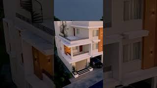 28' x40' 3d house design | 1120 sqft house design | east facing house design | 1bhk 3storey building